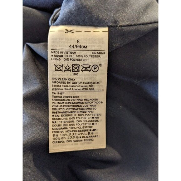 Banana Republic Dress Womens Size 8 Navy Silver Bow Striped Sheath Career Party - Picture 8 of 8